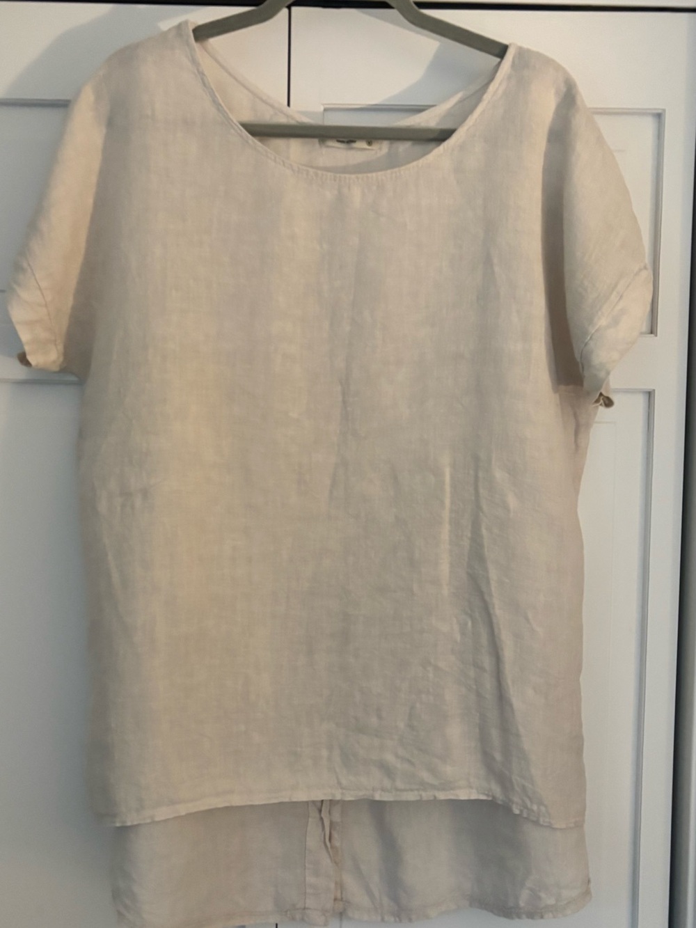Terzo Millenio Linen Tunic Top - Women's Relaxed Short Sleeve